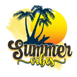 Summer vibes - nyári minta pálmafákkal